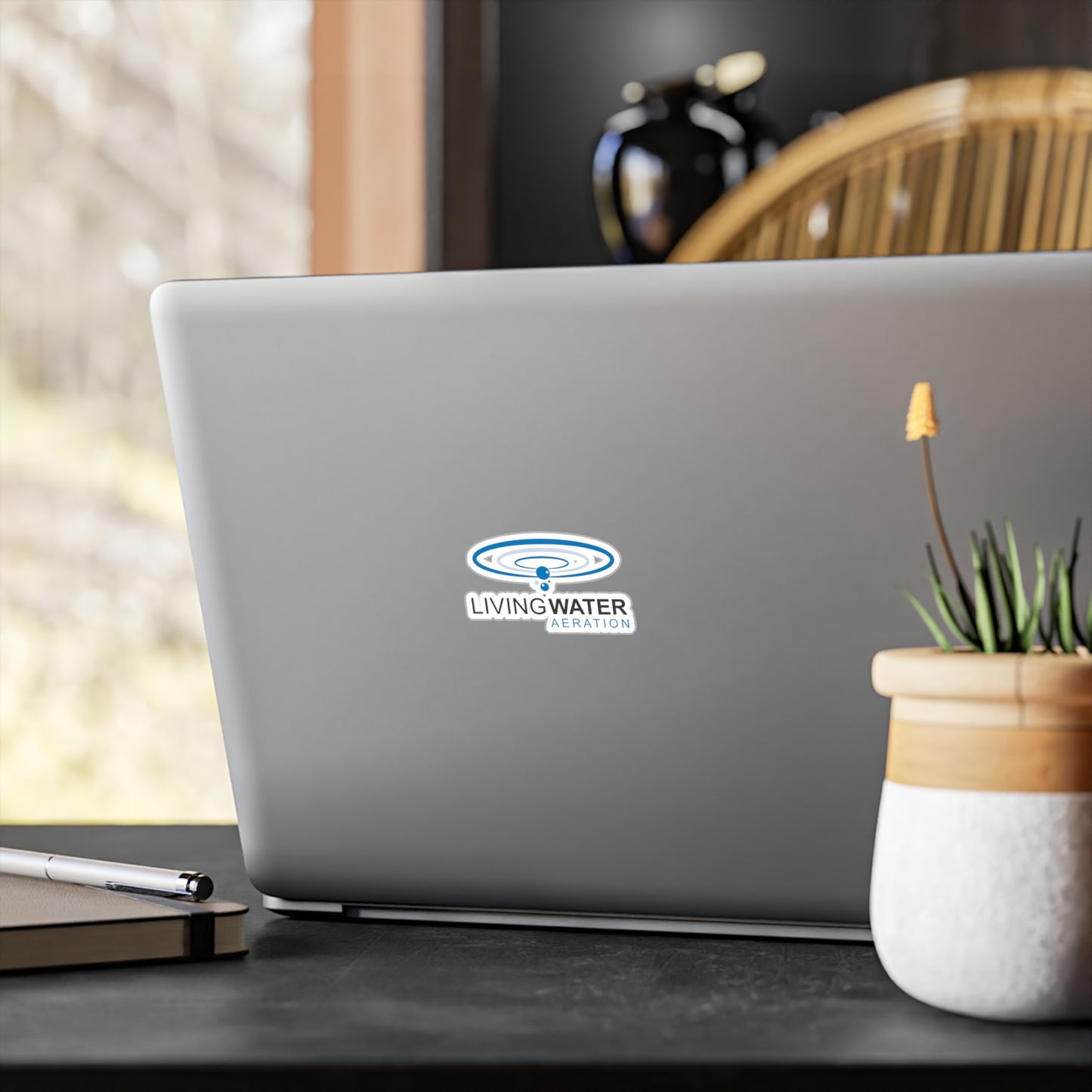 Living Water Aeration Logo Sticker — Vinyl Decal