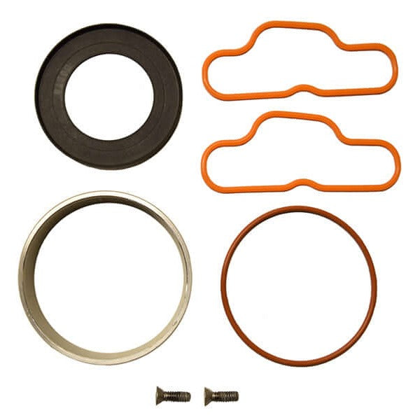 Stratus SRC rocking piston compressor rebuild kit components with O-rings, seals, gaskets and screws
