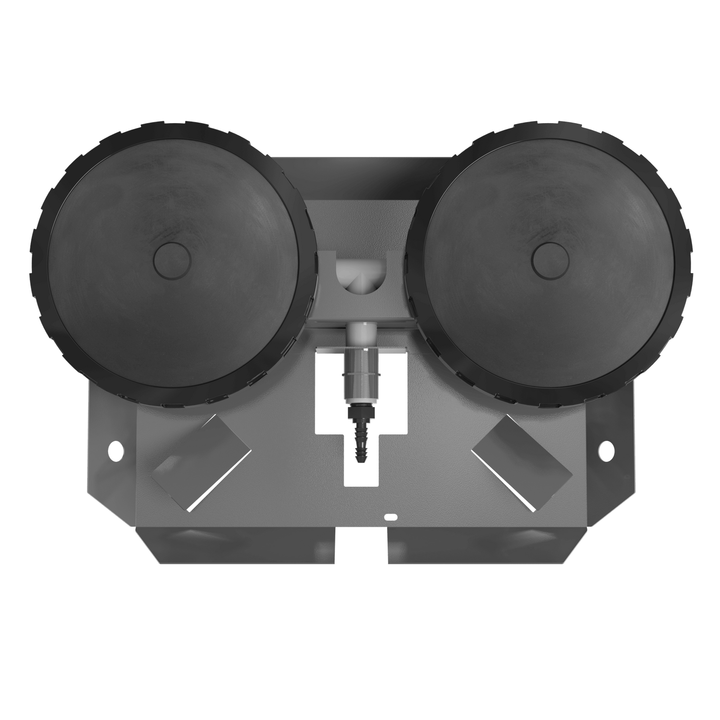 AirPro 3/4 HP Rotary Vane Pond Aerator Kit for up to 6-acre ponds, rotary vane compressor top view with dual air filters