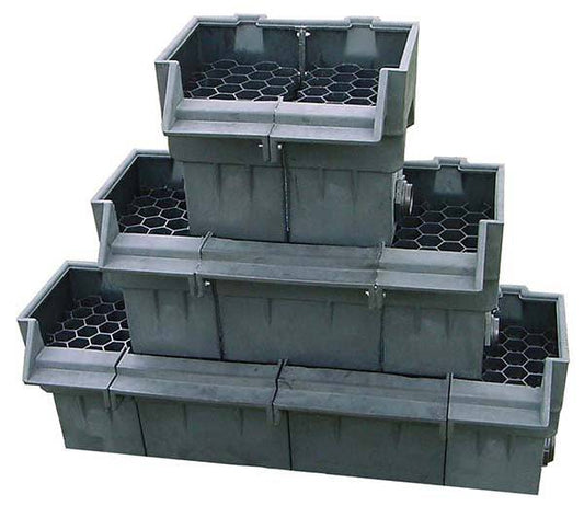 Pro-Series 18" Straight Waterfall Spillway Assembled modular expandable pond waterfall spillway system components