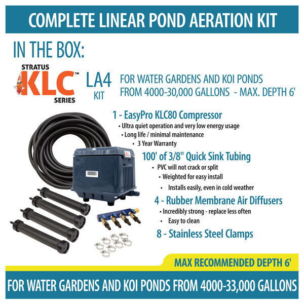 KLC Koi Pond Aerators - 4000 to 30000 gallon ponds