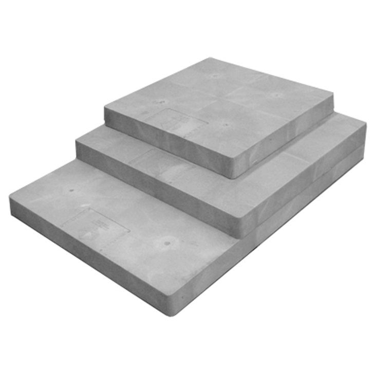 Concrete base pads for solar powered pond aerator for 4 acre pond system mounting