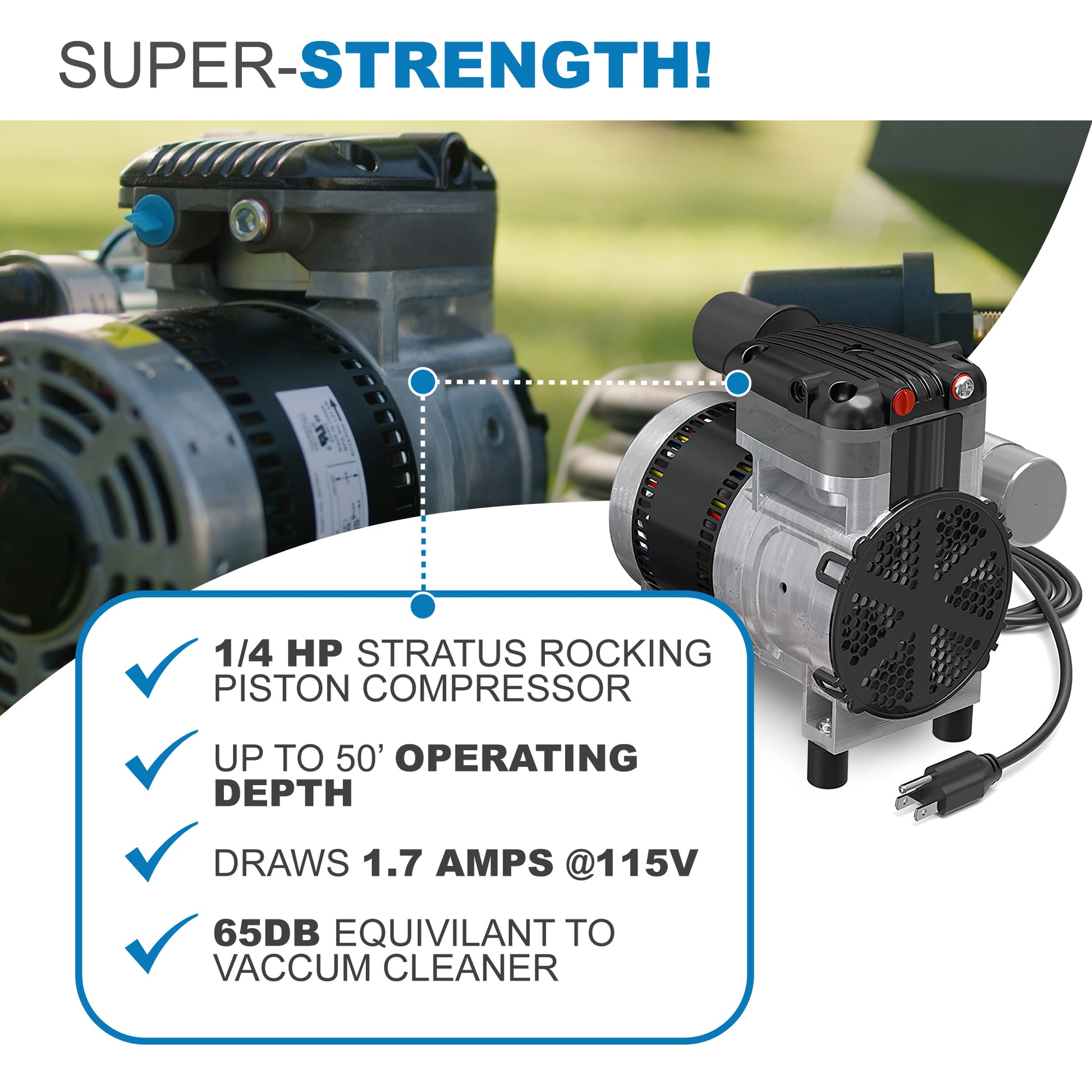 AirPro Deluxe Pond Aerator Kit - 1/2 to 1 Acre Ponds.