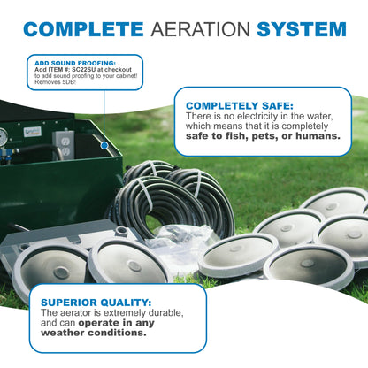 AirPro 3/4 HP Rotary Vane Pond Aerator Kit - up to 6 Acre Ponds - Living Water Aeration