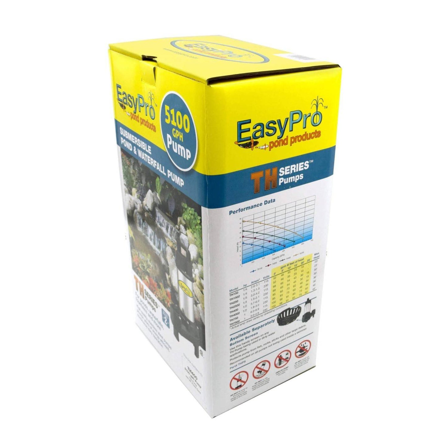 Easypro TH Series Stainless Steel Submersible Pond and Waterfall Pump - Living Water Aeration