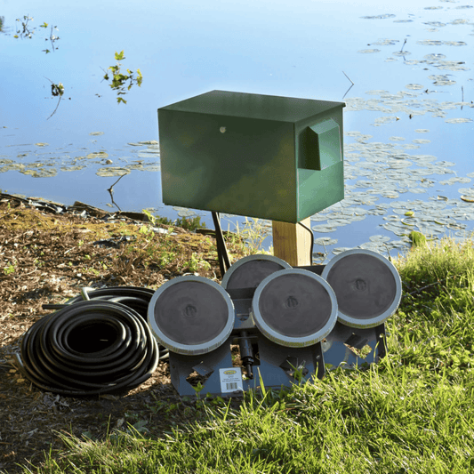 AirPro Deluxe Pond Aerator Kit - up to 2 Acre Ponds - Post Mounted.
