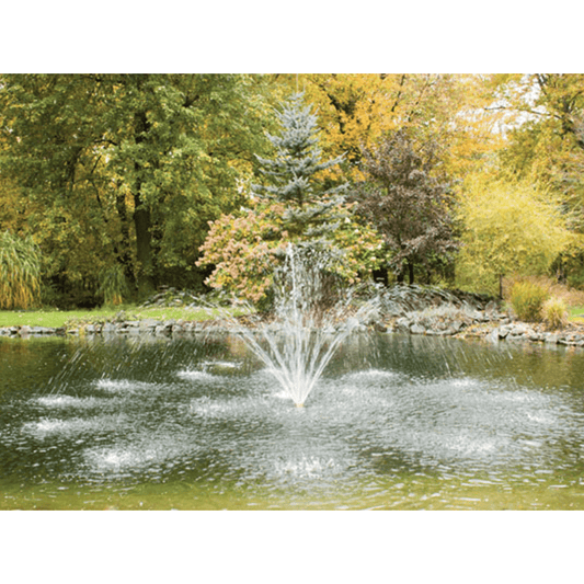 Easypro Three Tier Nozzle bronze fountain nozzle creating three-tier spray pattern in architectural pond fountain