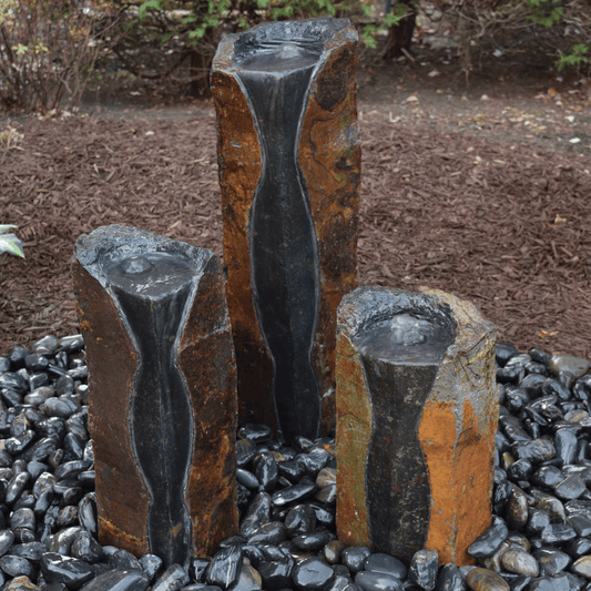 Modern Basalt Fountain Trio Complete Kit.