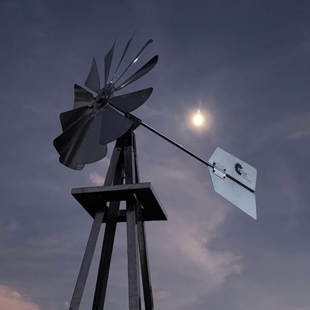 Galvanized Backyard Ornamental Windmill - 11'.