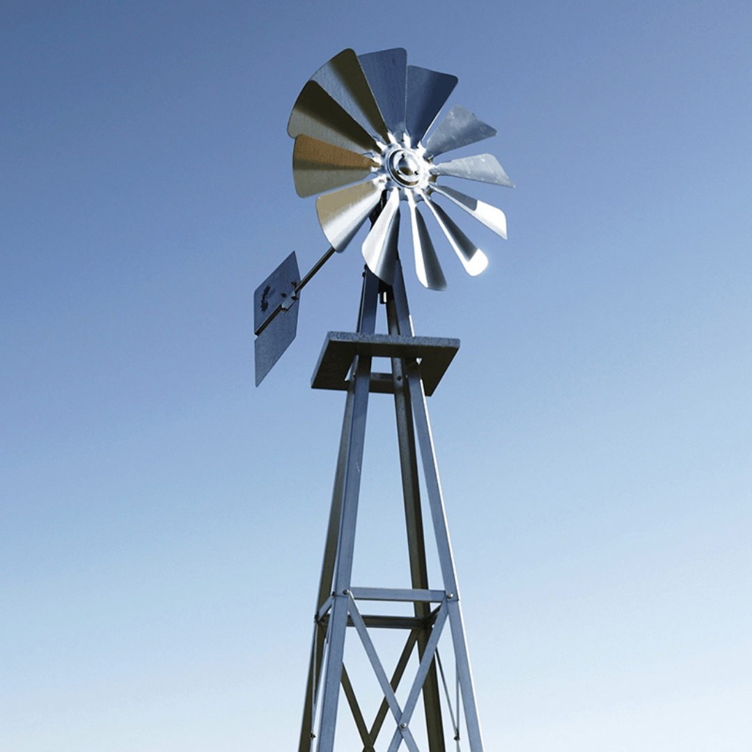 Galvanized Backyard Ornamental Windmill - 11'.
