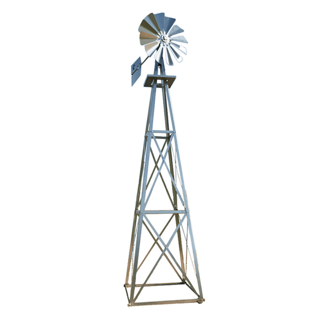 Galvanized Backyard Ornamental Windmill - 11'.