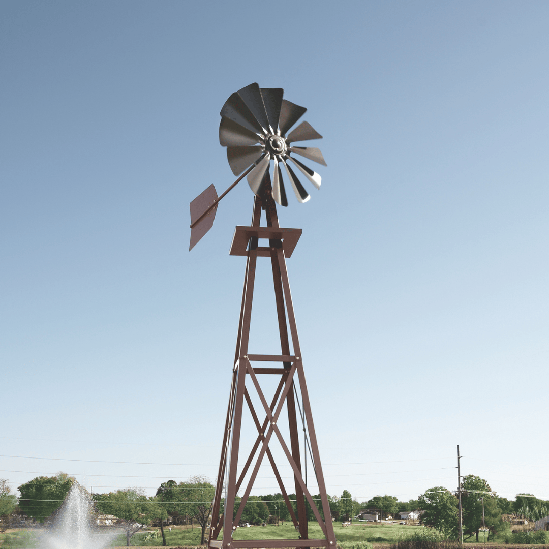 Galvanized Backyard Ornamental Windmill - 11'.