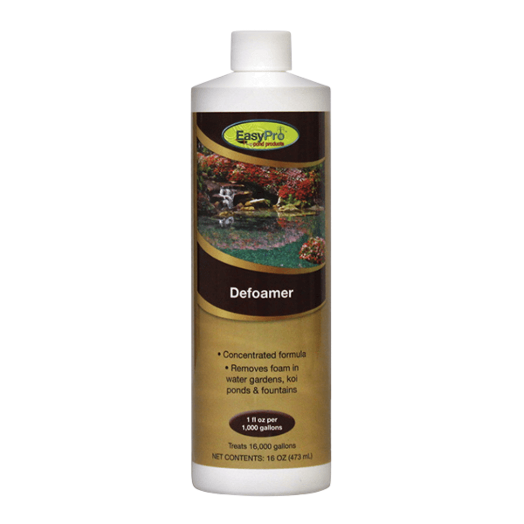 concentrated pond defoamer EasyPro Defoamer concentrated formula bottle for koi ponds, water gardens and fountains
