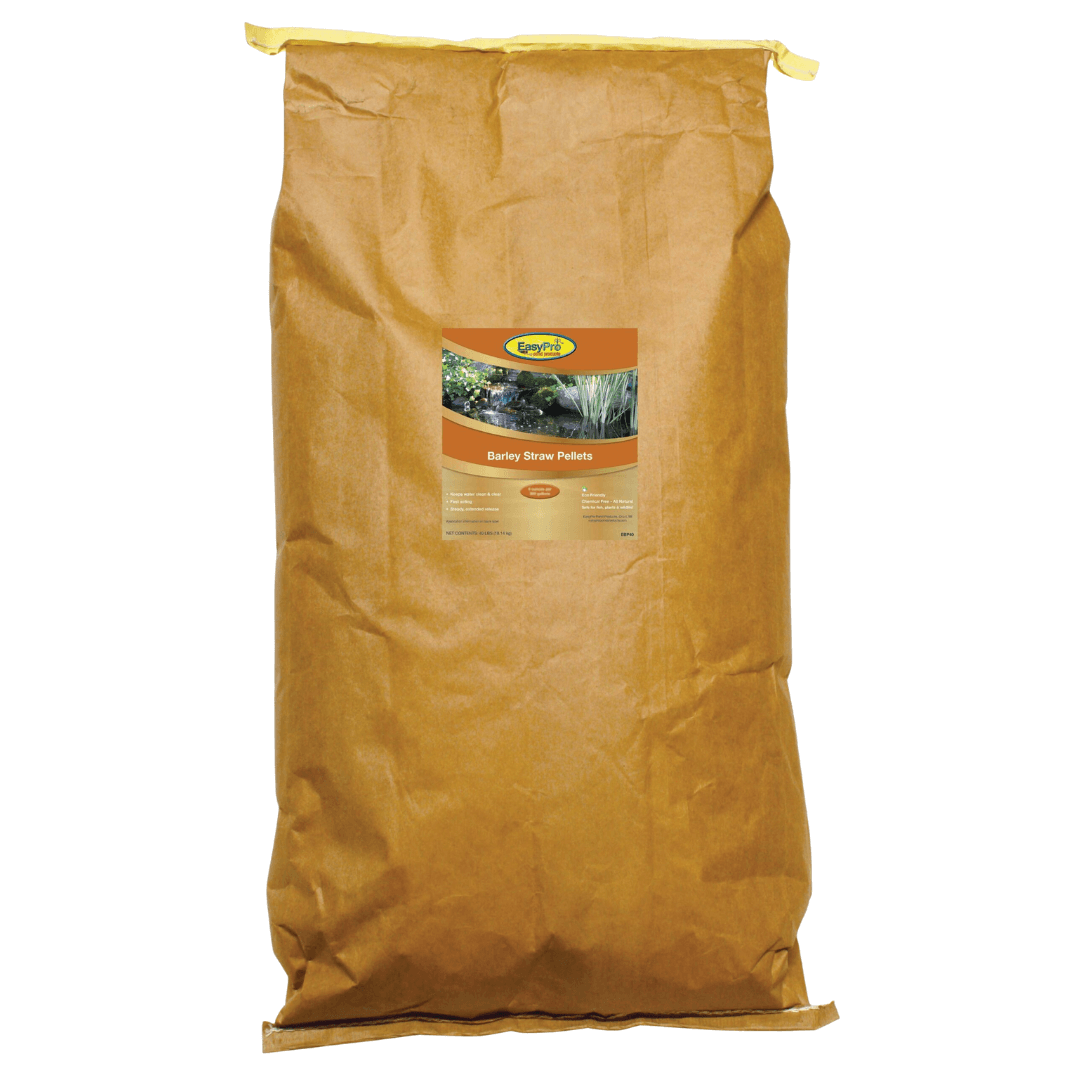 Barley Straw Pellets bag - barley straw pellets for clear pond water, natural pond treatment for clean, clear water
