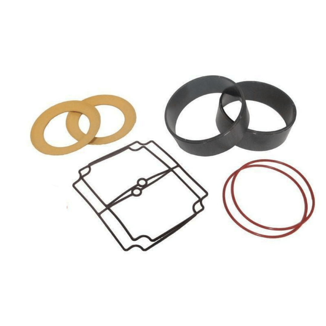 Kasco KM-200 compressor rebuild kit parts including gaskets, seals, and rings for KM-200 3/4 HP pond aeration compressor