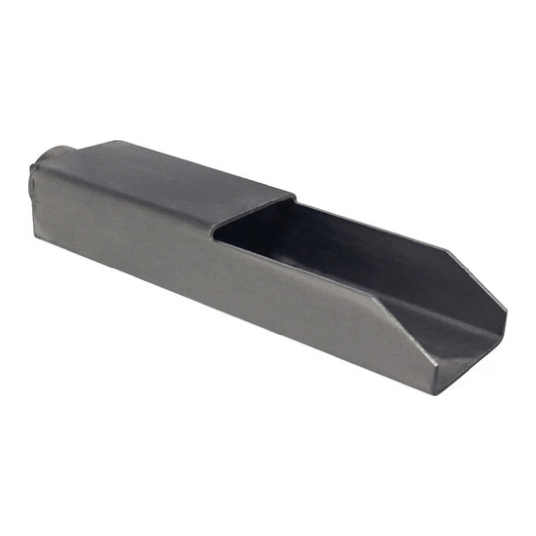 Vianti Falls stainless steel wall scupper channel waterfall outlet, rectangular stainless channel spillway for modern fountains and pools
