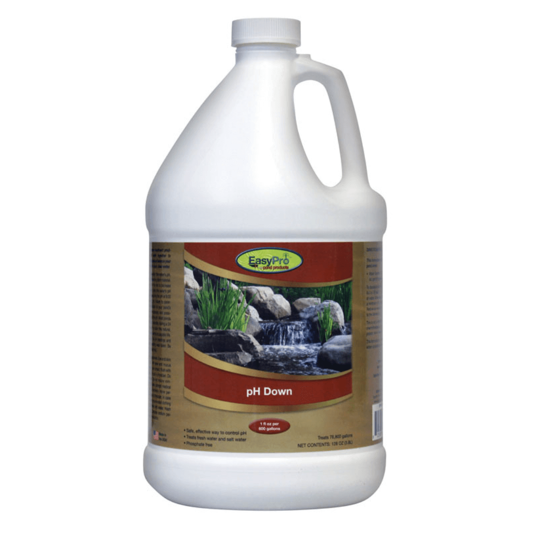EasyPro pH Down bottle for lowering pond water acidity, pond pH down treatment