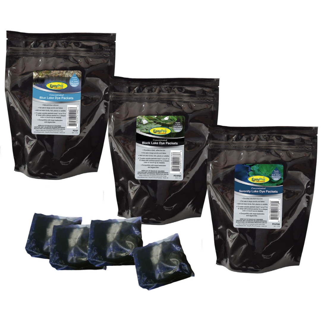 Easypro Lake Dye Packets – Dry – 4 packets - Black - Living Water Aeration