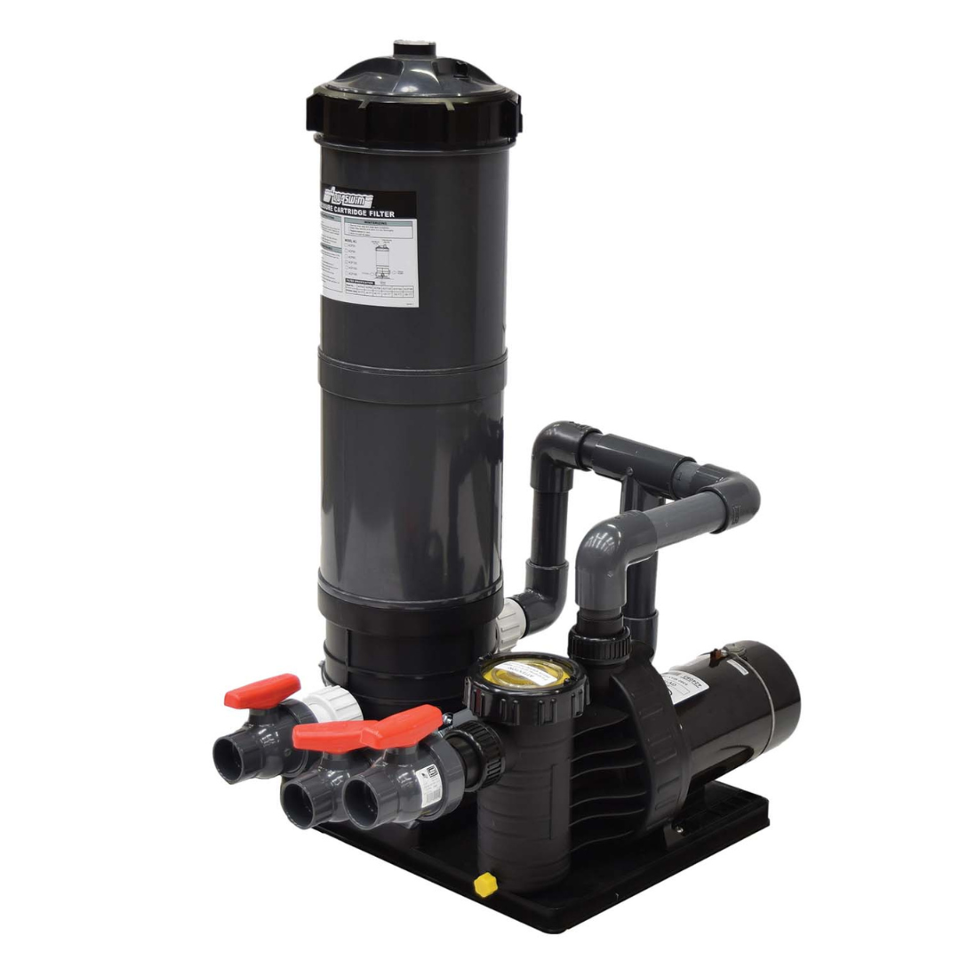 Small Skid Mount Cartridge System – 1 HP Pump with Cartridge Filter - Living Water Aeration