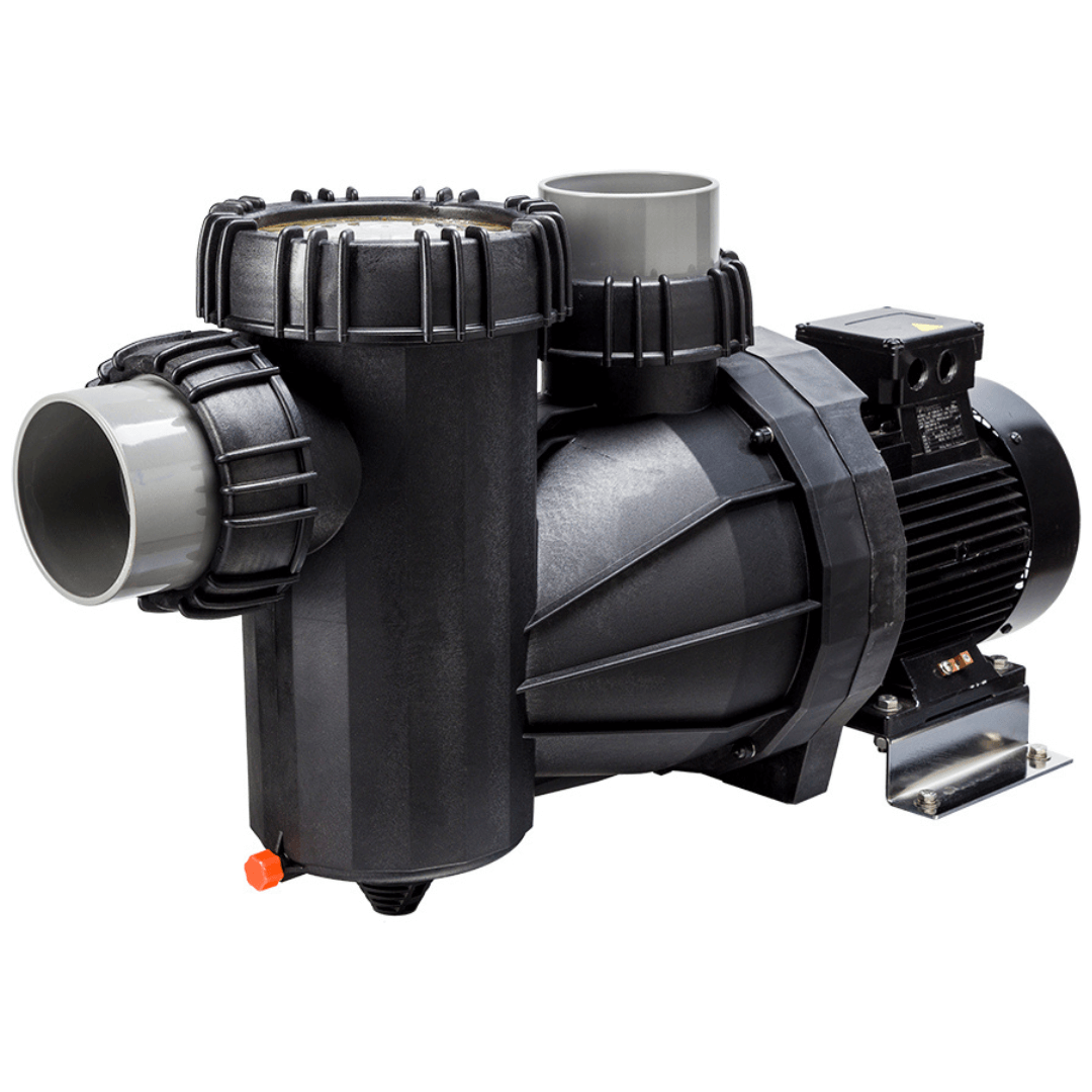Speck X Swim-Rated 4 hp 230v high pressure pool pump with strainer basket and quick disconnect unions