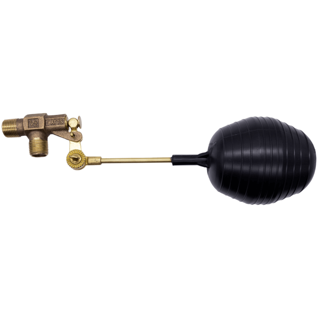 Pro-Series 1/2 inch brass pond fill valve with float ball for automatic pond water level control