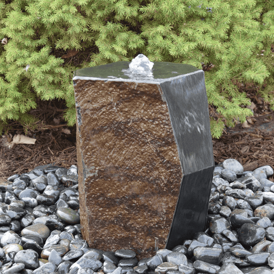Bevel Sided Basalt Fountain.
