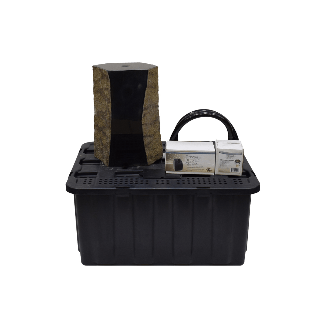 Bevel Sided Basalt Fountain.