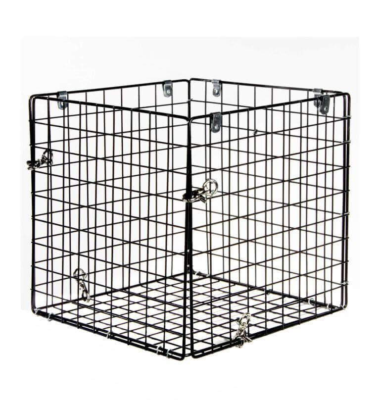 300 lb galvanized steel deer feeder large capacity hopper cage with locking latches for wildlife feeding