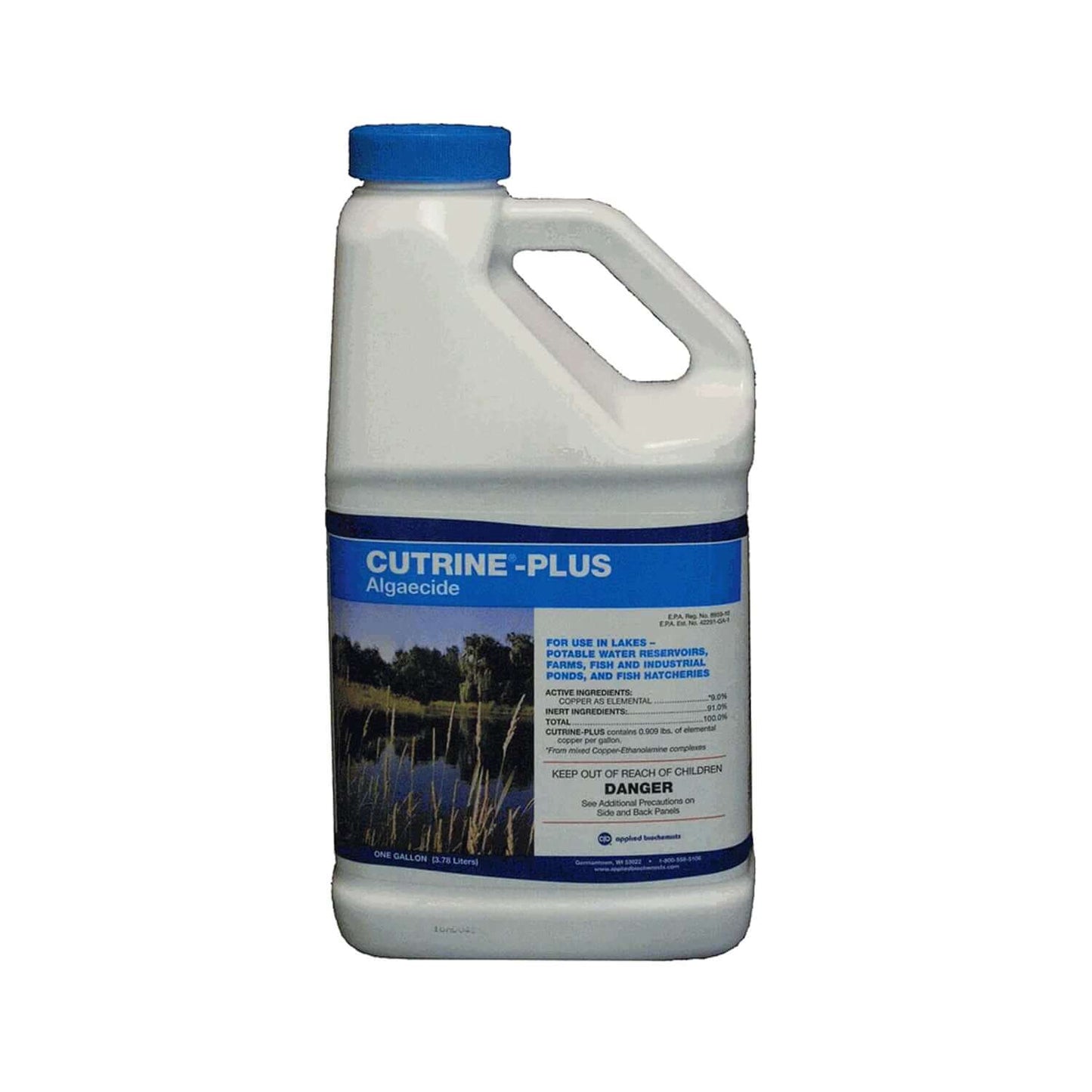 Cutrine Plus Liquid Algaecide - 1 Gallon bottle, liquid algaecide herbicide for algae control and Hydrilla treatment in ponds and lakes