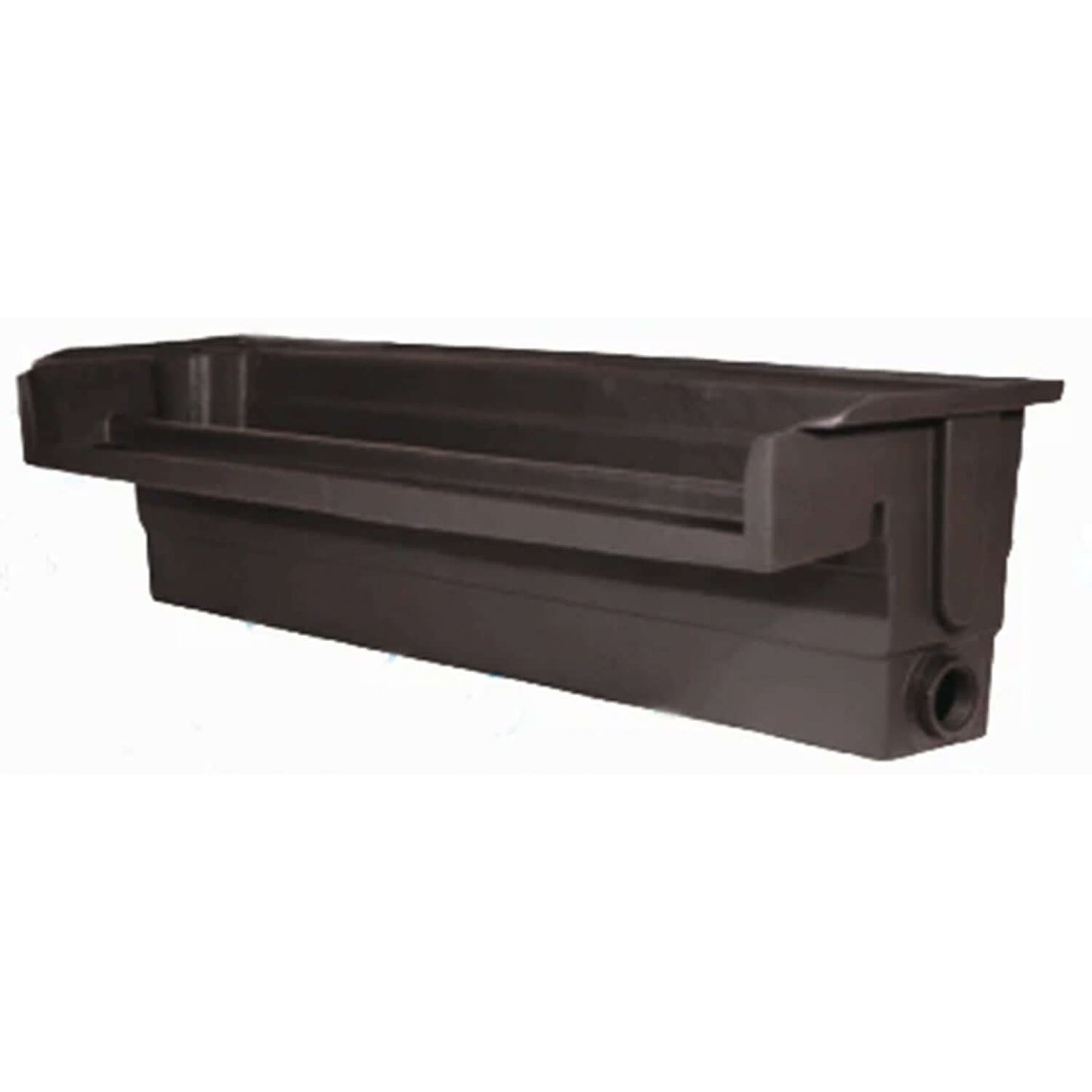 Alt Tag: Eco-Series Waterfall Spillway 48" Wide roto-molded one-piece pond waterfall weir with liner spline bar for fast leakproof installation
