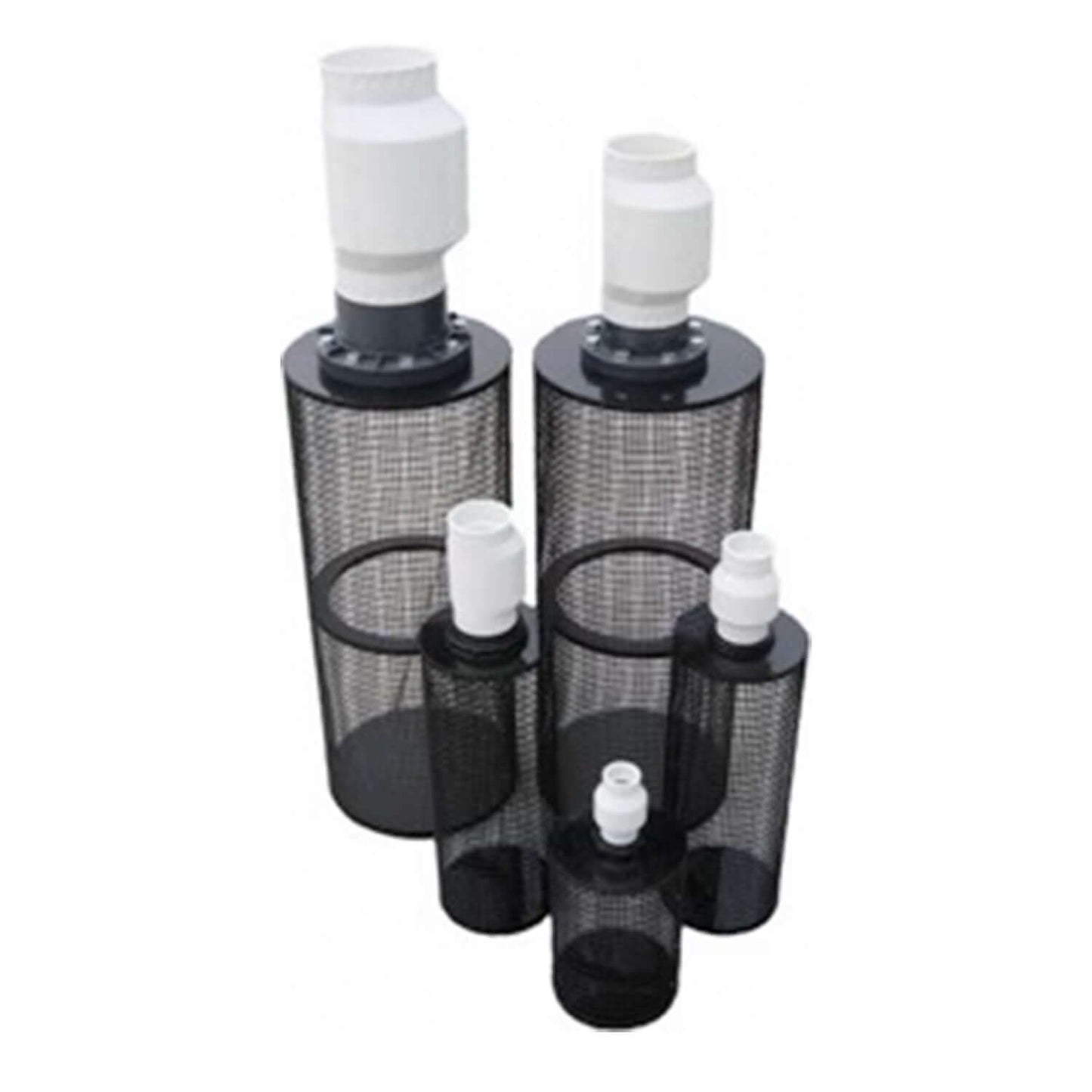 high volume centrifugal pump intake filter screens for 2, 3, 4, 6 and 8 inch pipe, heavy-duty mesh intake filters