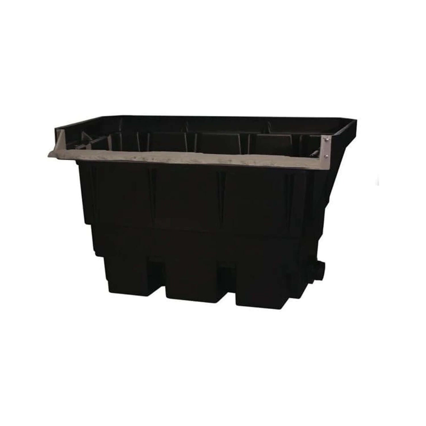 Large Aquafalls Waterfall Filter w/ Matala Pads black pond waterfall filter box with spillway lip, easy-install inlet holes and plug