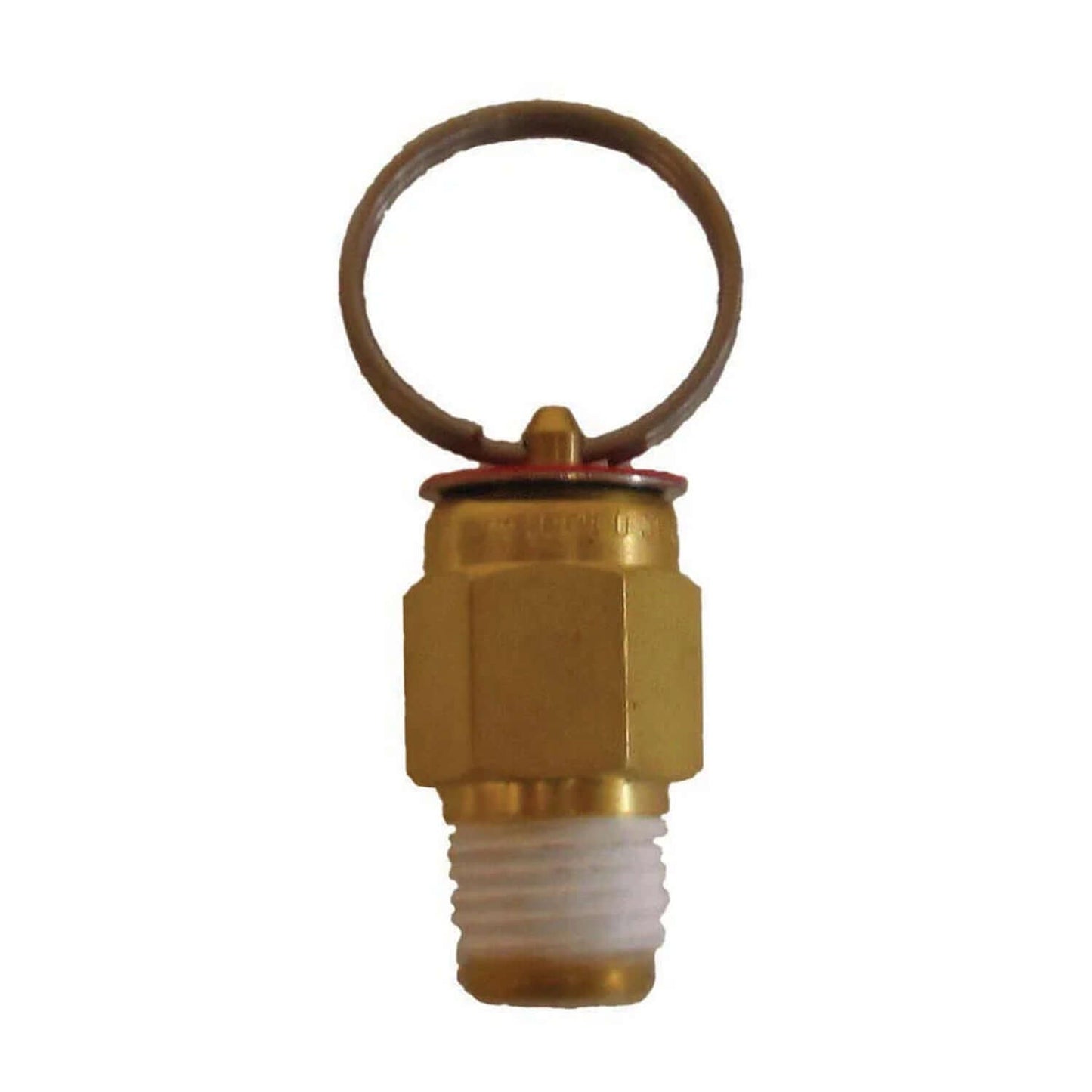 1/4" MPT air compressor pressure relief valve with pull ring safety vent for back pressure protection