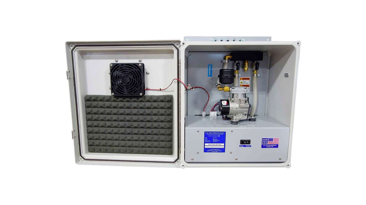 solar pond bottom aeration system control box with compressor and cooling fan for Scott Aerator solar subsurface pond aerator