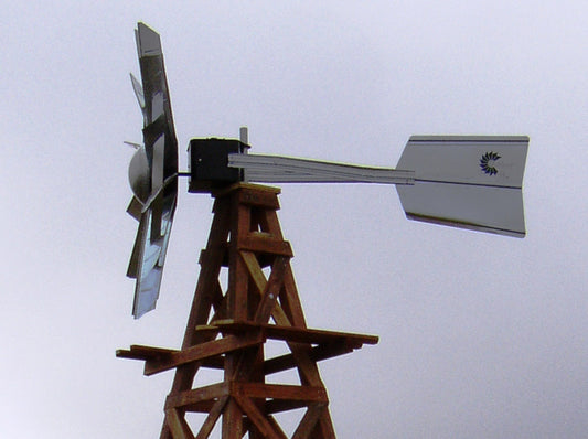 16′ Functional Aeration Wood Windmill – 4-Legged - Living Water Aeration
