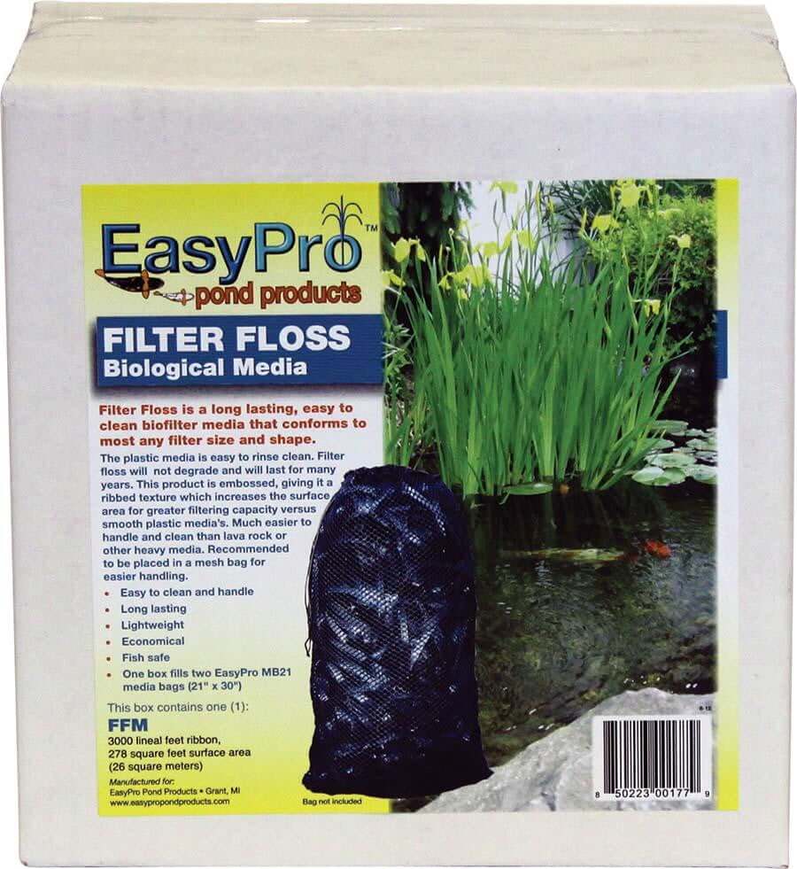 Easypro Filter Floss Bio-Media 3000 ft roll ribbon biological filter media for pond filters, lightweight embossed surface for bacteria growth