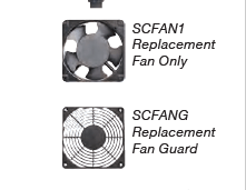 Cooling fan kit for SC22 and SC18 compressor cabinets replacement fan and fan guard options (SCFAN1, SCFANG)