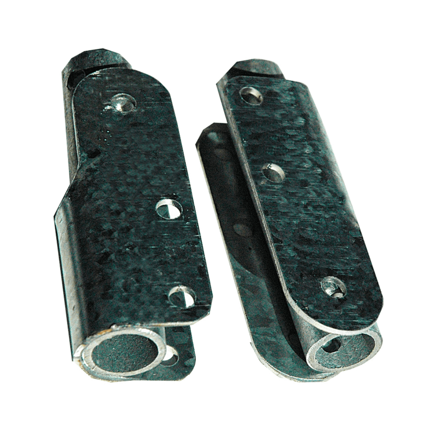 Outdoor Water Solutions windmill tower hinges pair for tilting windmill tower maintenance, heavy-duty metal hinge set