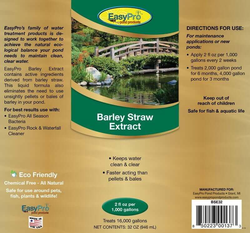 Barley Straw Liquid Extract - 55 Gallon Drum EasyPro algae control for ponds and water features, safe for fish, plants, wildlife