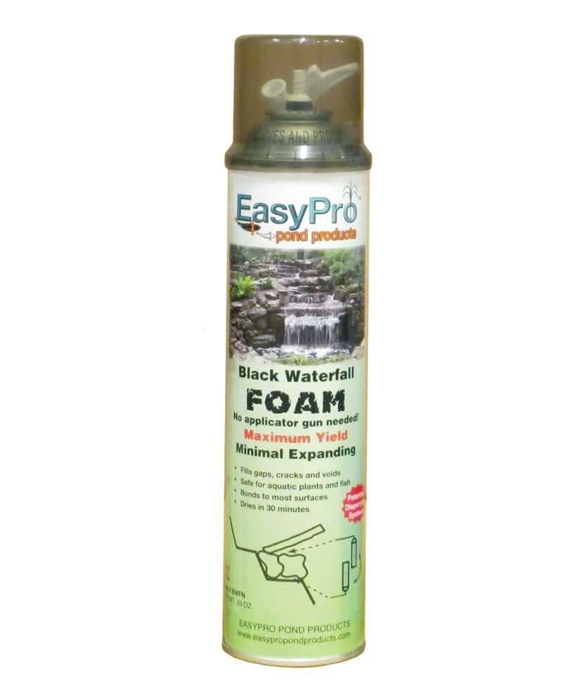 EasyPro Black Expandable Foam - Ready to use - 20 oz black waterfall foam can for filling rock cracks to prevent water loss
