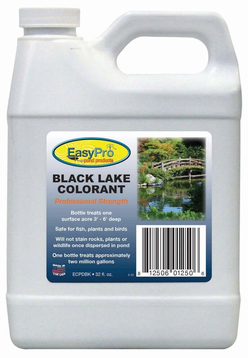 Easypro Concentrated Pond Dye - 1 qt Black black lake colorant jug, ultra-concentrated nontoxic pond dye for lakes and ponds
