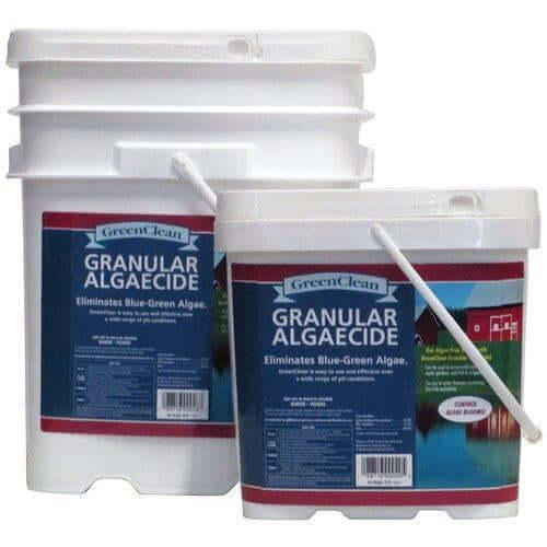 GreenClean Granular Algaecide 20 lb and 50 lb pail EPA registered non-copper biodegradable algaecide for fast algae control