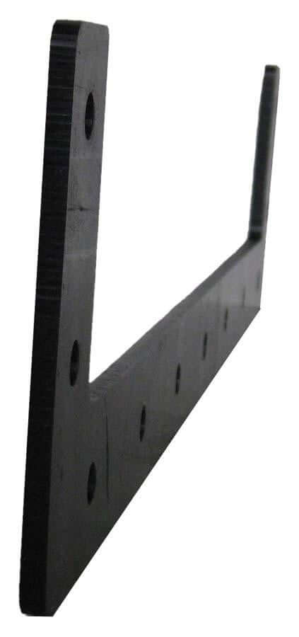 Medium Aquafalls Filters termination strip with inlet holes, durable black waterfall filter accessory for pond installation