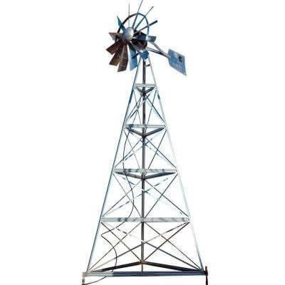 Outdoor Water Solutions 24 foot windmill pond aerator kit deluxe windmill tower with blades for pond aeration
