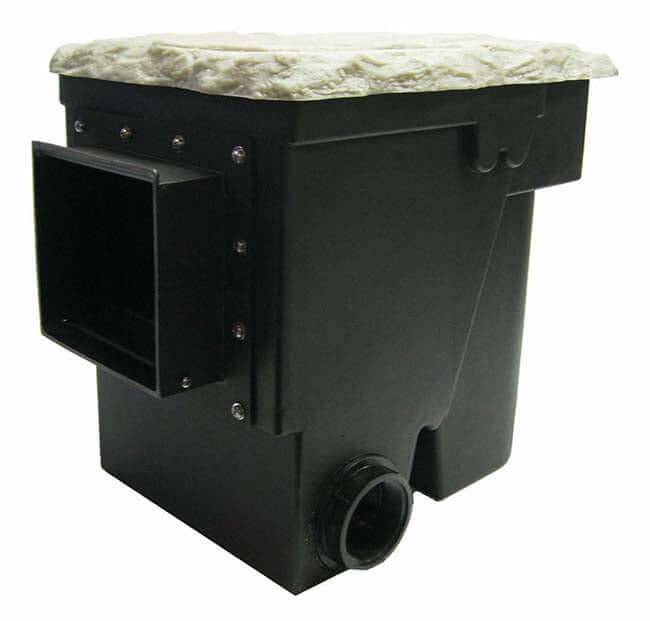 Pro-Series External Pump Skimmer external pump pond skimmer with bulkhead fittings and pre-plumbed bottom drain connection