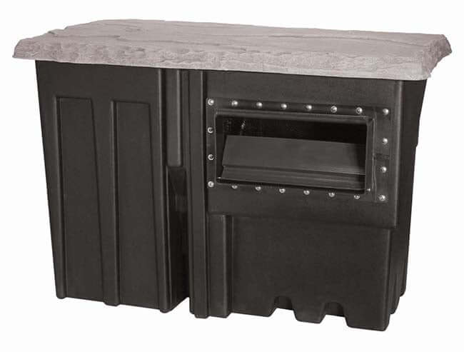 Pro-Series Large Skimmer without Filter - large dual chamber pond skimmer without filter with removable divider and access door