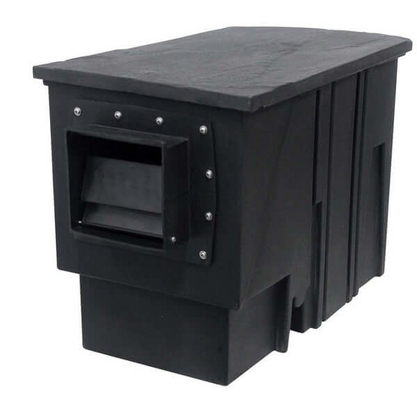 PSA9000 Axiom Pond Skimmer front-to-back EasyPro Pro-Series pond skimmer with debris net and pump chamber