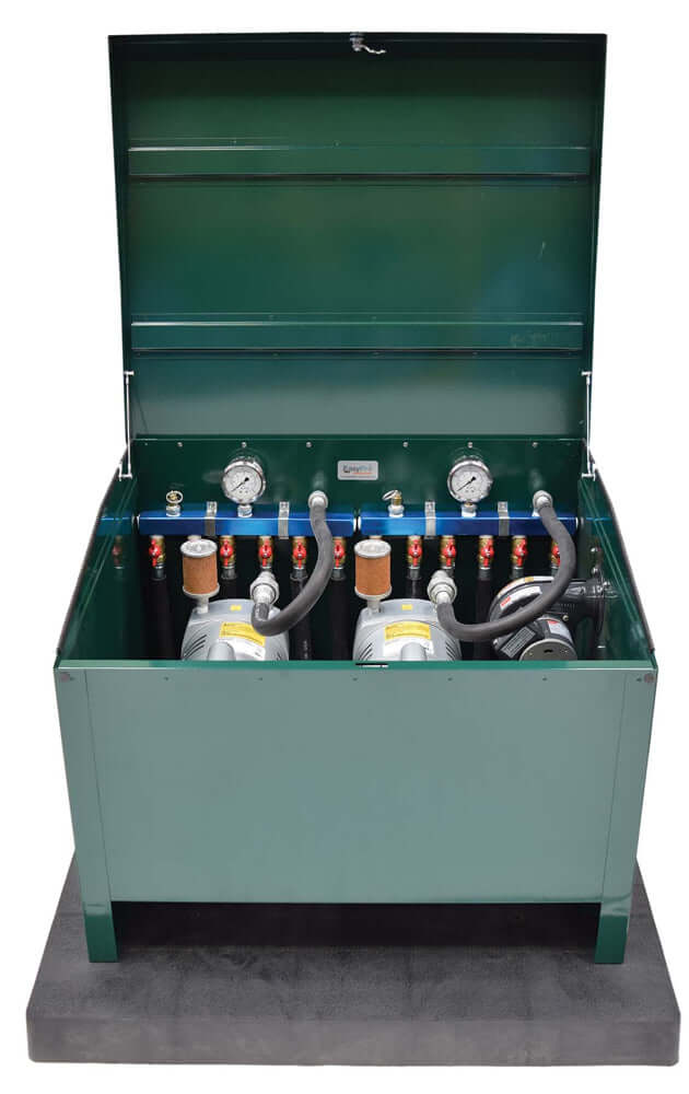 Rotary Vane System 1/4 HP 115v w/ 4 Diffusers.