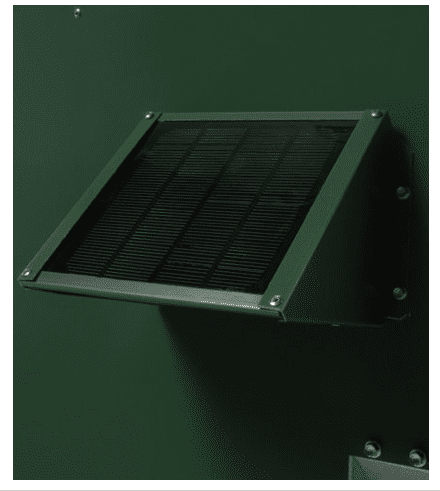 Solar Charger, 12 Volt 1 Watt, for Scatter Feeders, Green Finish - Living Water Aeration