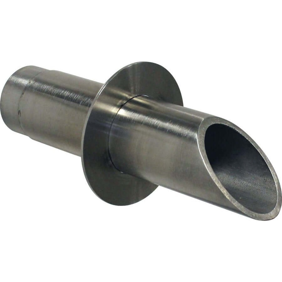 stainless steel round wall scupper Vianti Falls round stainless wall-mounted water feature scupper spout
